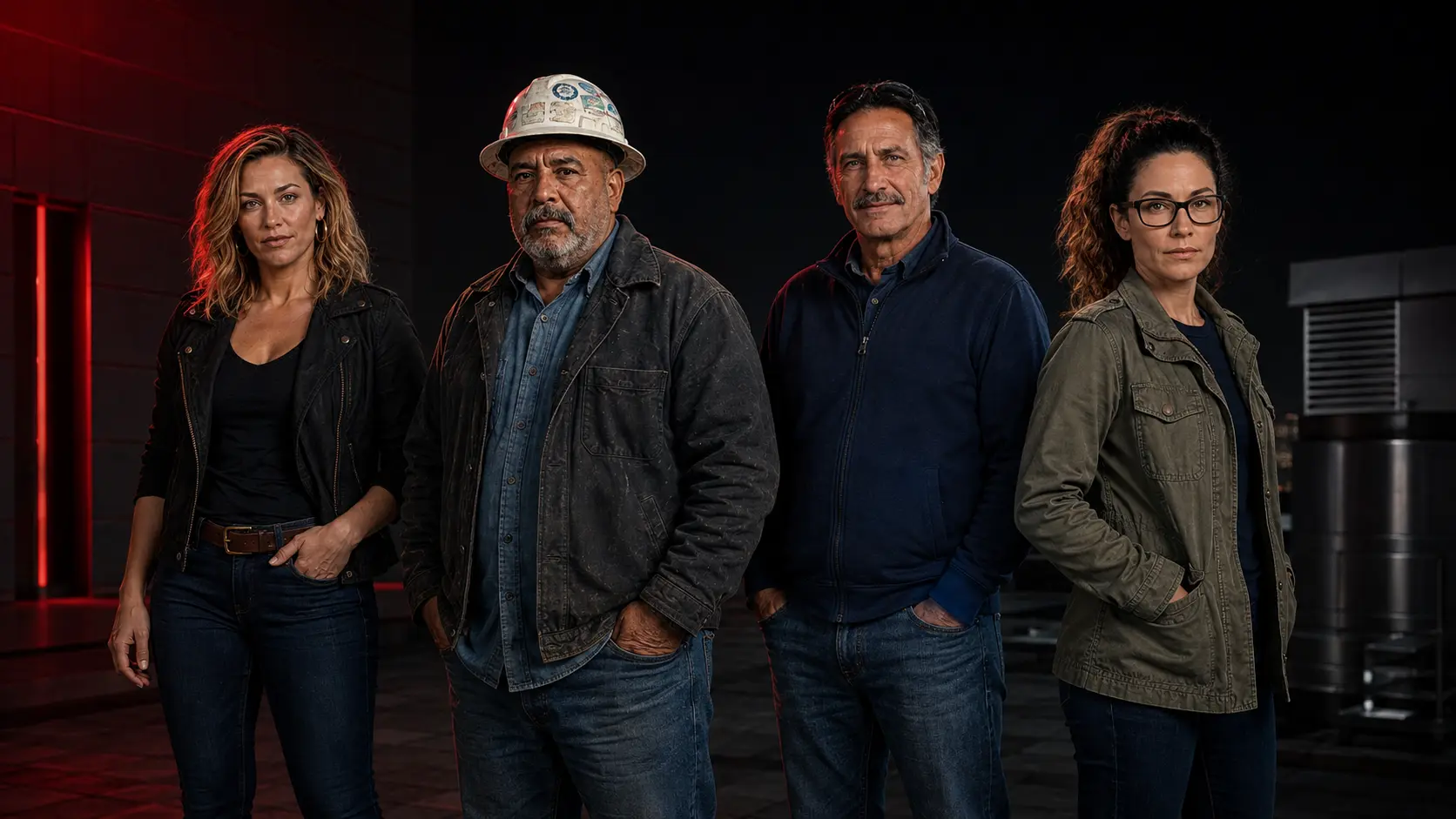 Blair Sutton, Hector Martinez, Randy Dawson, and Michelle Vance — The Tie-In supporting cast